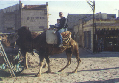 on a camel